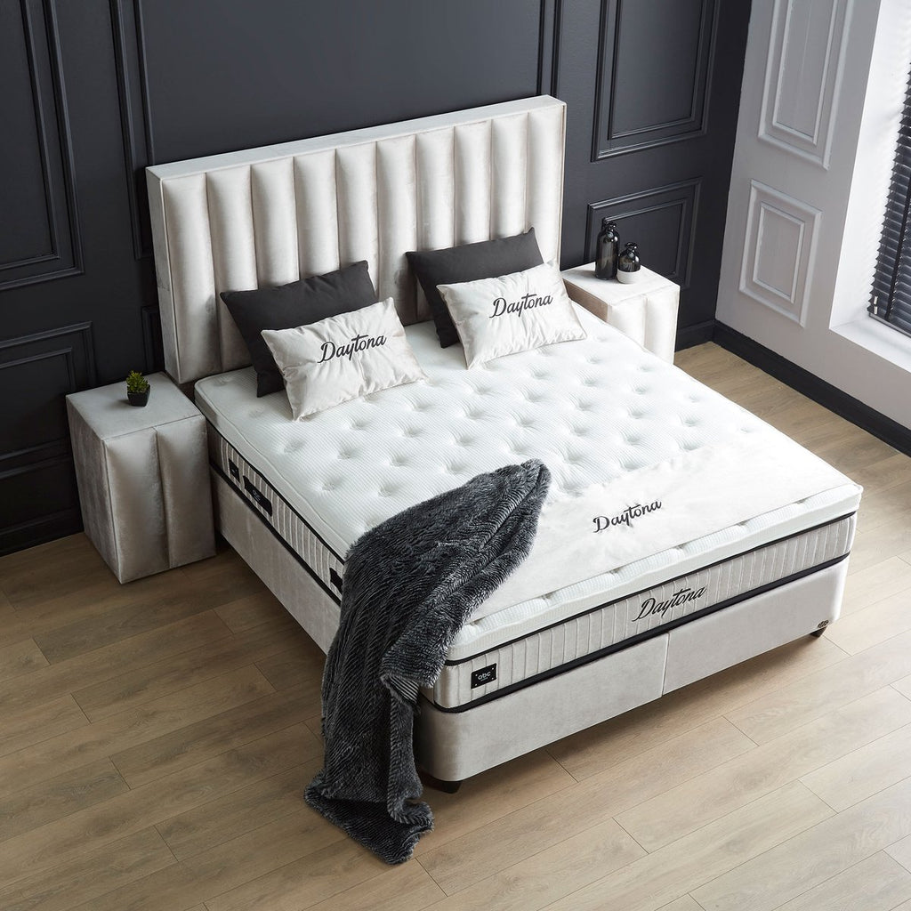 Opberg Boxspring Daytona Beige - Bedworld B.V.