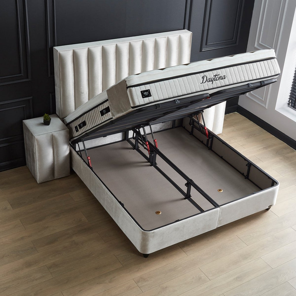 Opberg Boxspring Daytona Beige - Bedworld B.V.