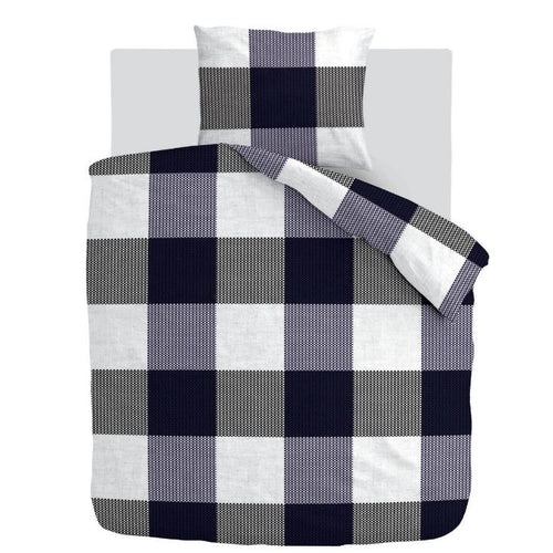 Dekbedovertrek Swedish Blocks - Blauw - 240x200/220 cm - Bedworld B.V.