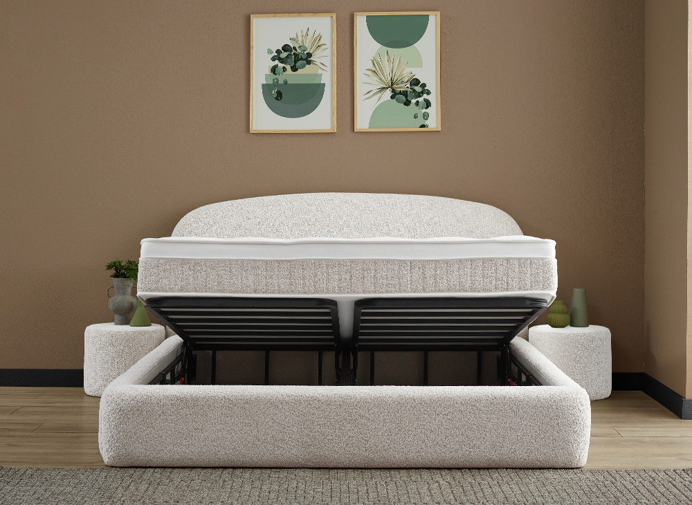 Opberg Boxspring Elena in Japandi stijl - Bedworld B.V.