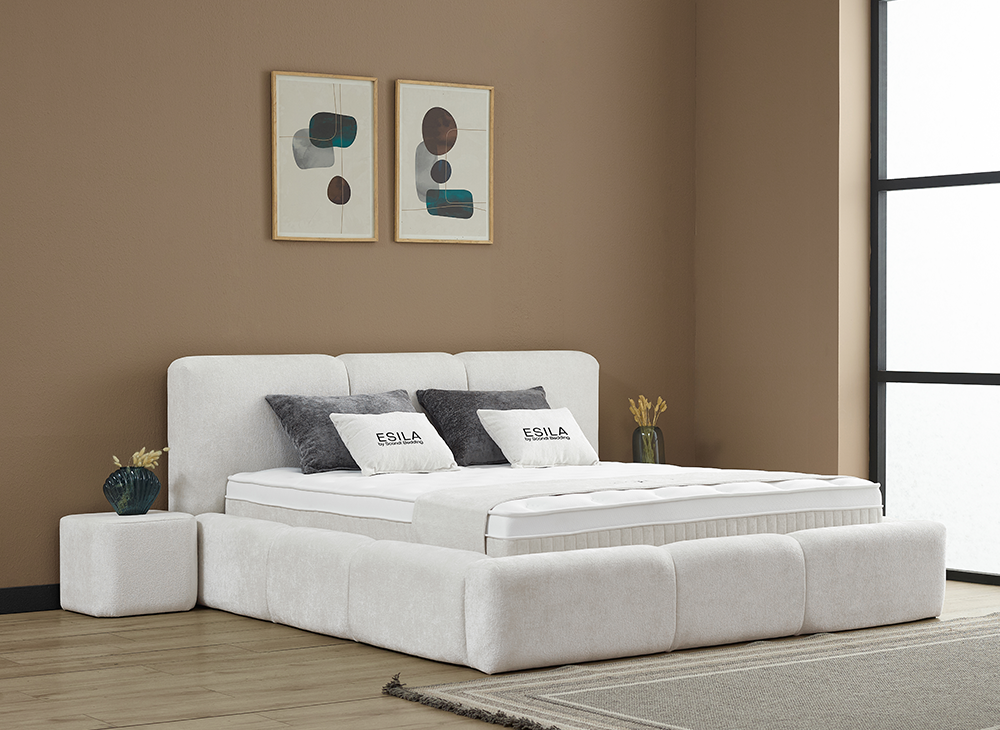 Opberg Boxspring Esila in Japandi stijl - Bedworld B.V.