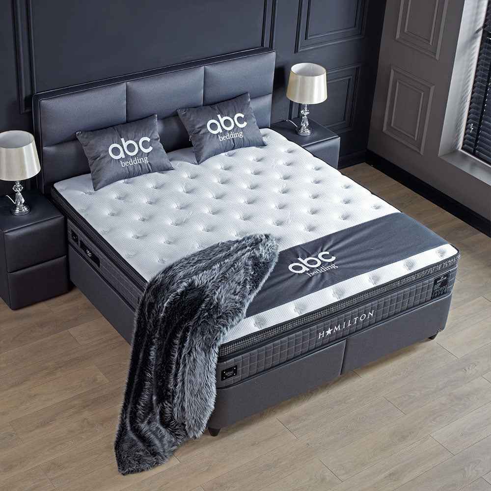 Opberg Boxspring Hamilton Grijs - Bedworld B.V.