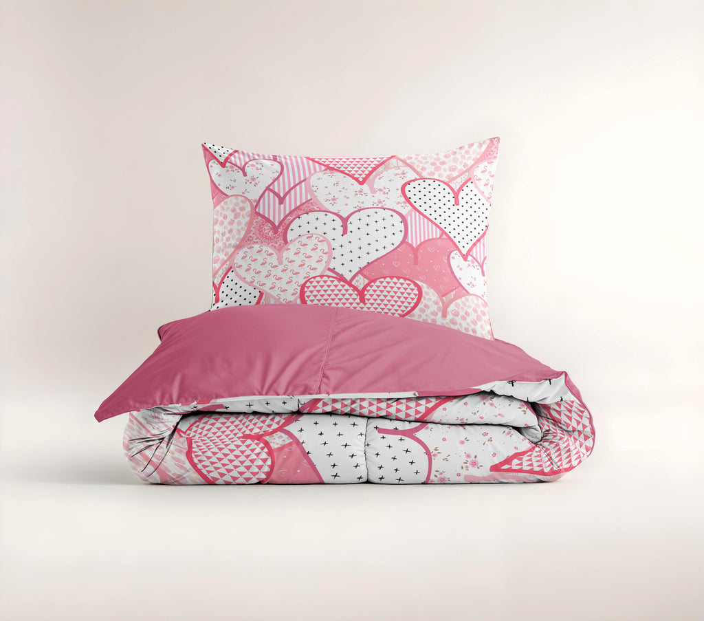Hearts love Dekbedovertrek roze - Bedworld B.V.