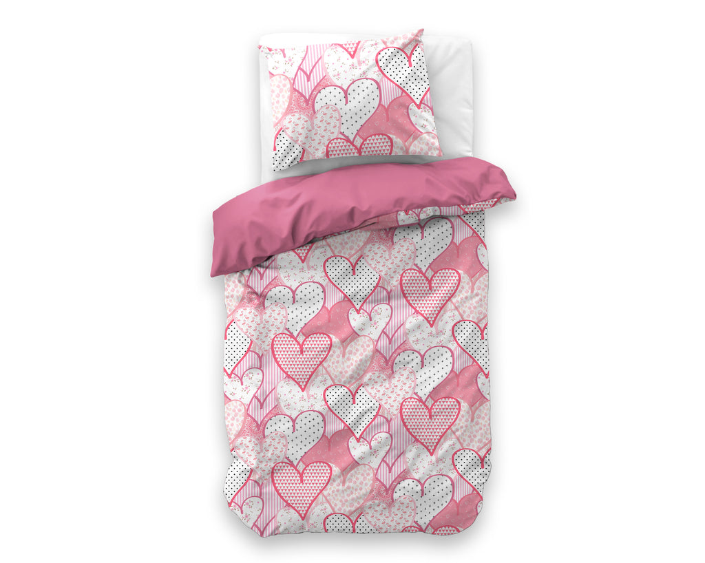 Hearts love Roze Dekbedovertrek - Bedworld B.V.