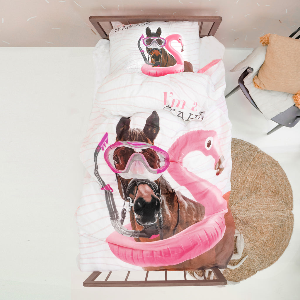 I'm a Seahorse Wit Dekbedovertrek - Bedworld B.V.