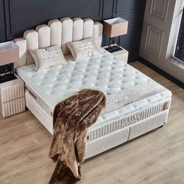 Opberg Boxspring Jazzlyn – Licht beige - Bedworld B.V.
