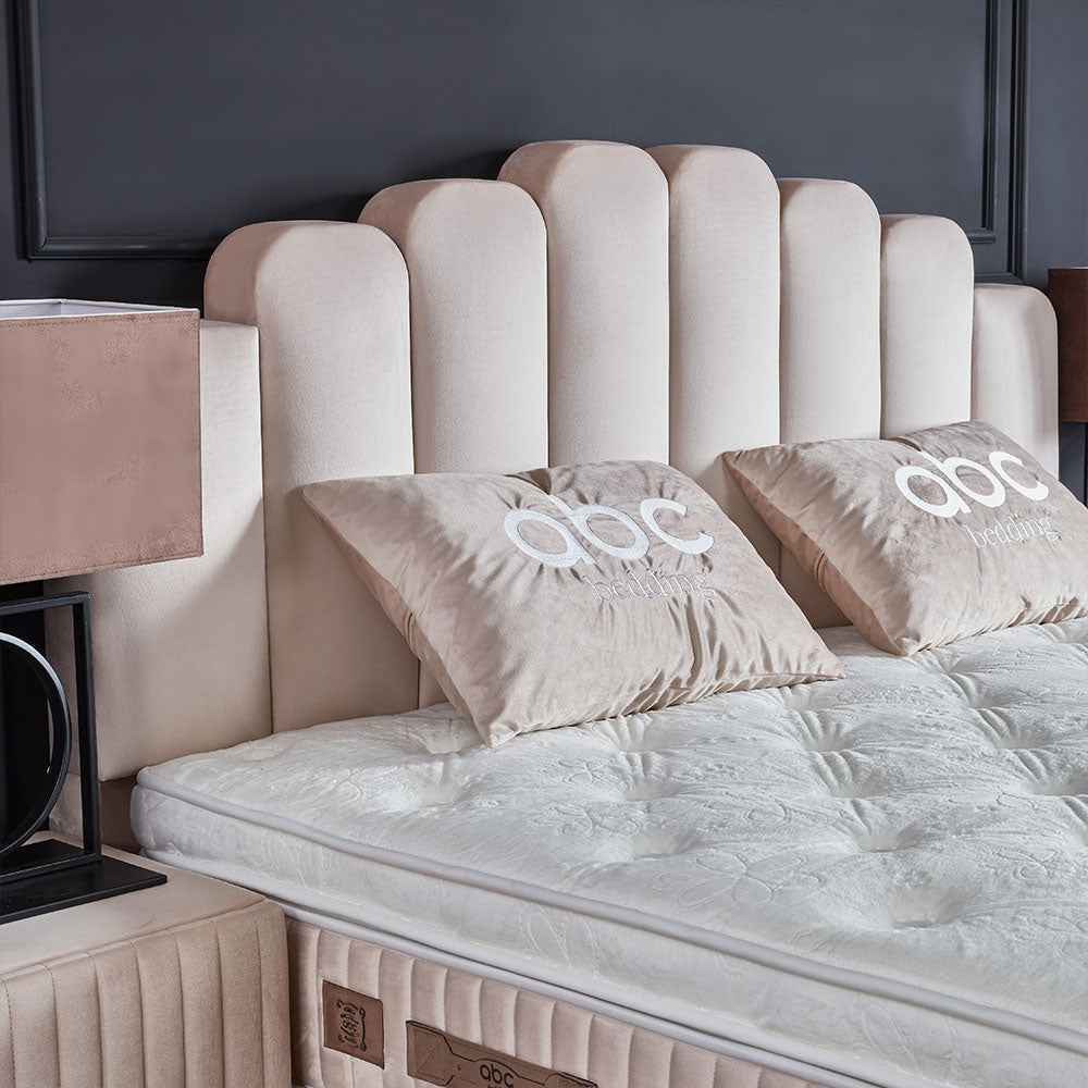 Opberg Boxspring Jazzlyn Licht Beige - Bedworld B.V.