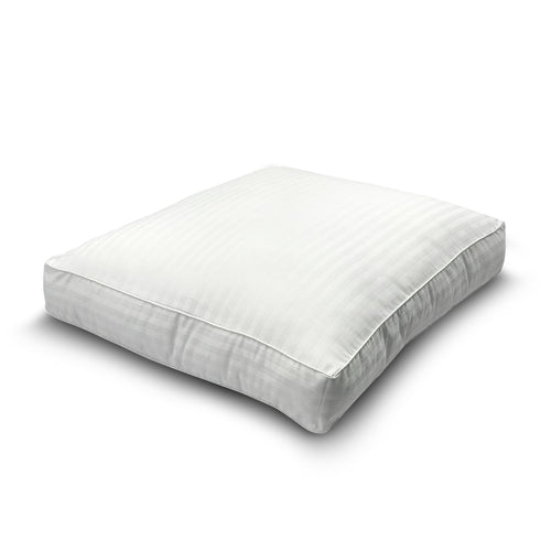 Katoenen Box Kussen Wit met Satijnstreep 1-pack - 50x60 cm - Bedworld B.V.