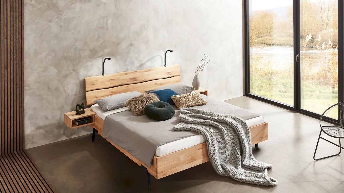 Ledikant Massief Eiken Rough - Bedworld B.V.