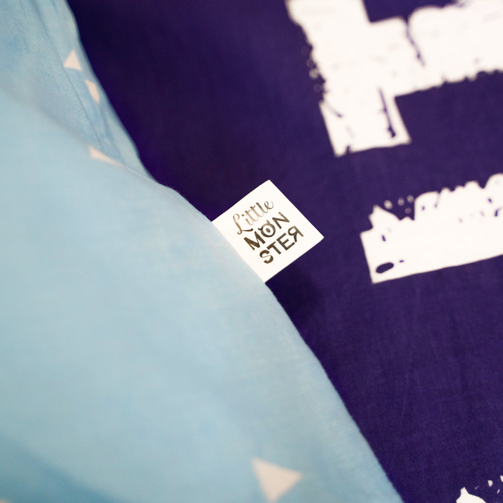 Little Monster Blauw Dekbedovertrek - Bedworld B.V.