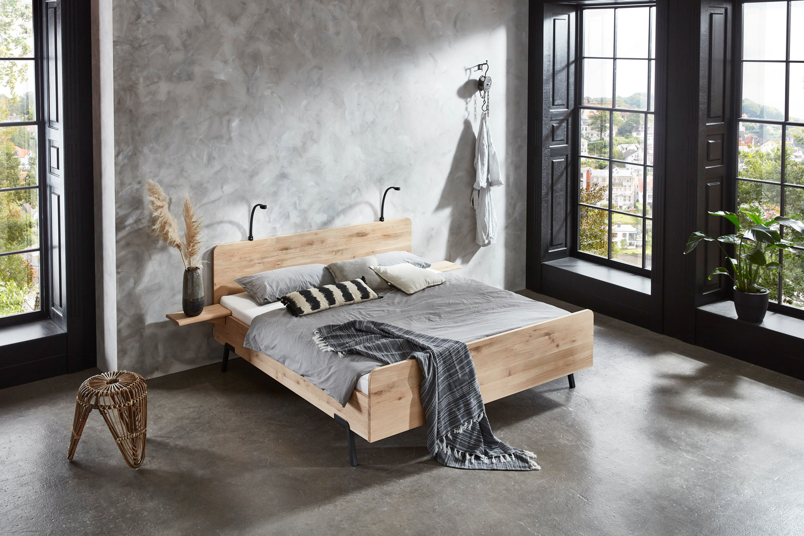 Ledikant Massief Eiken Lotus - Bedworld B.V.