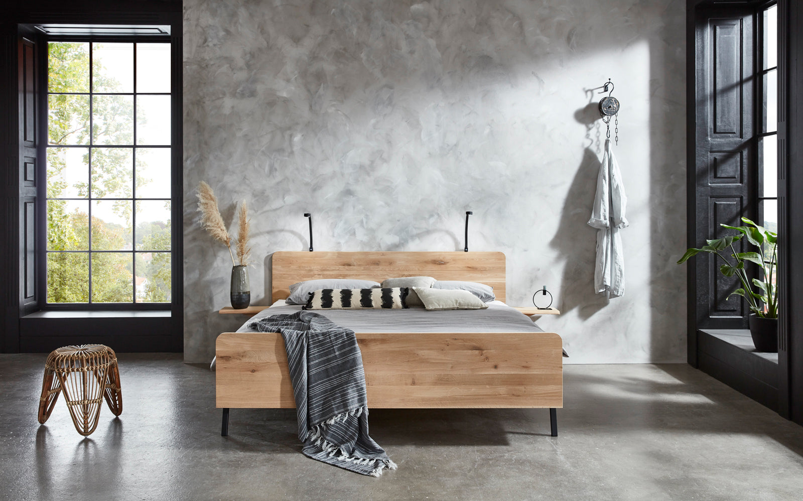 Ledikant Massief Eiken Lotus - Bedworld B.V.