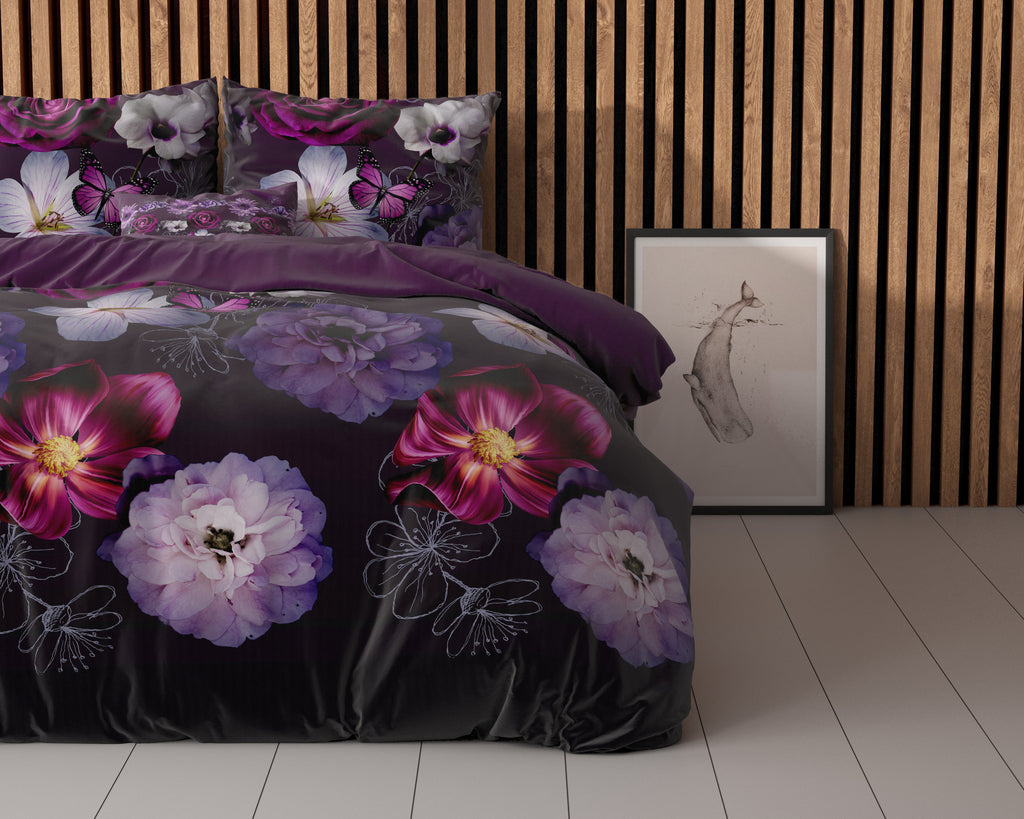 Magic Flower Paars Dekbedovertrek - Bedworld B.V.