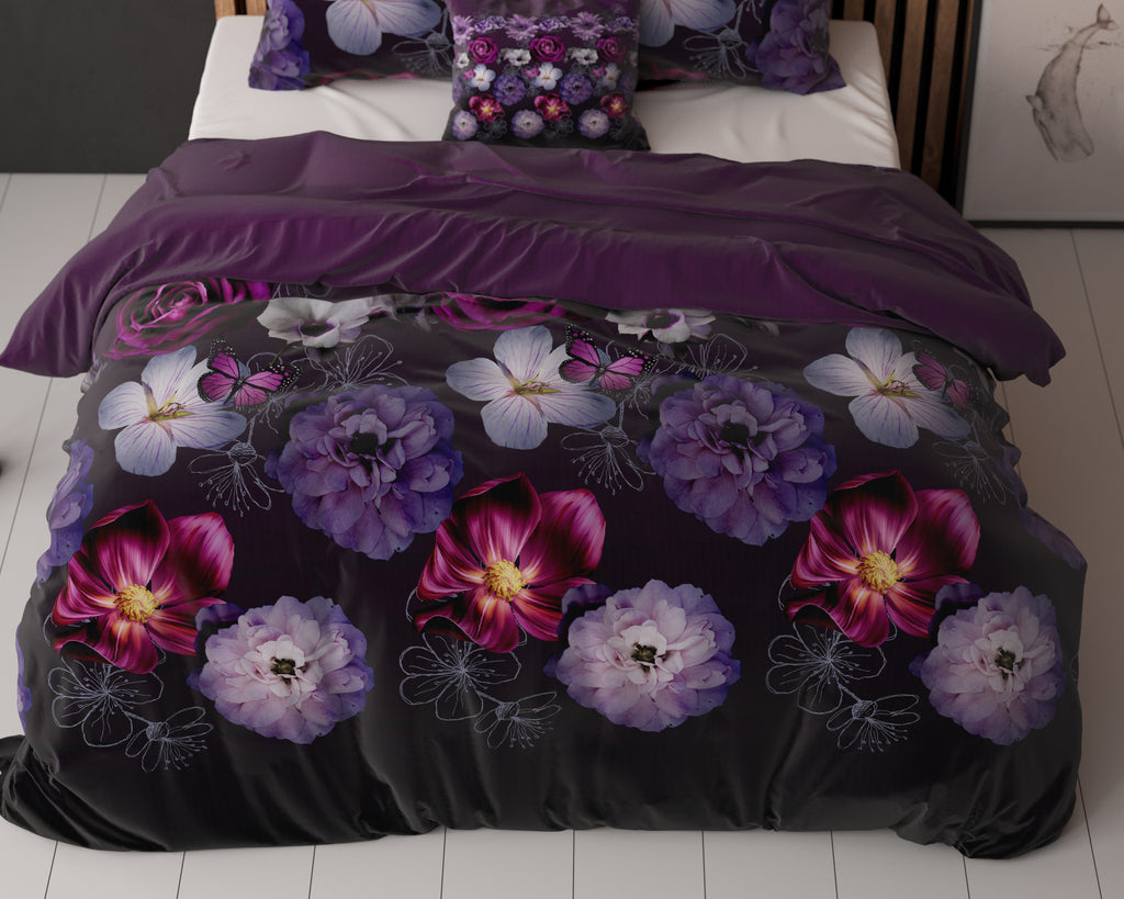 Magic Flower Paars Dekbedovertrek - Bedworld B.V.