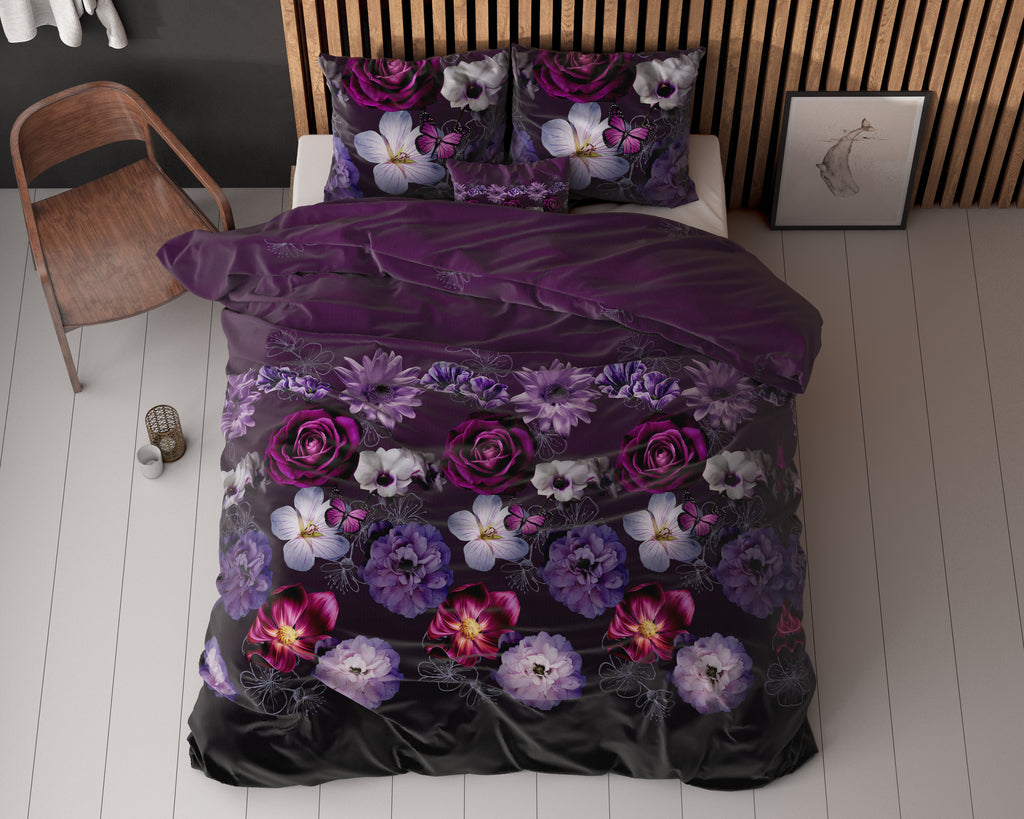 Magic Flower Paars Dekbedovertrek - Bedworld B.V.