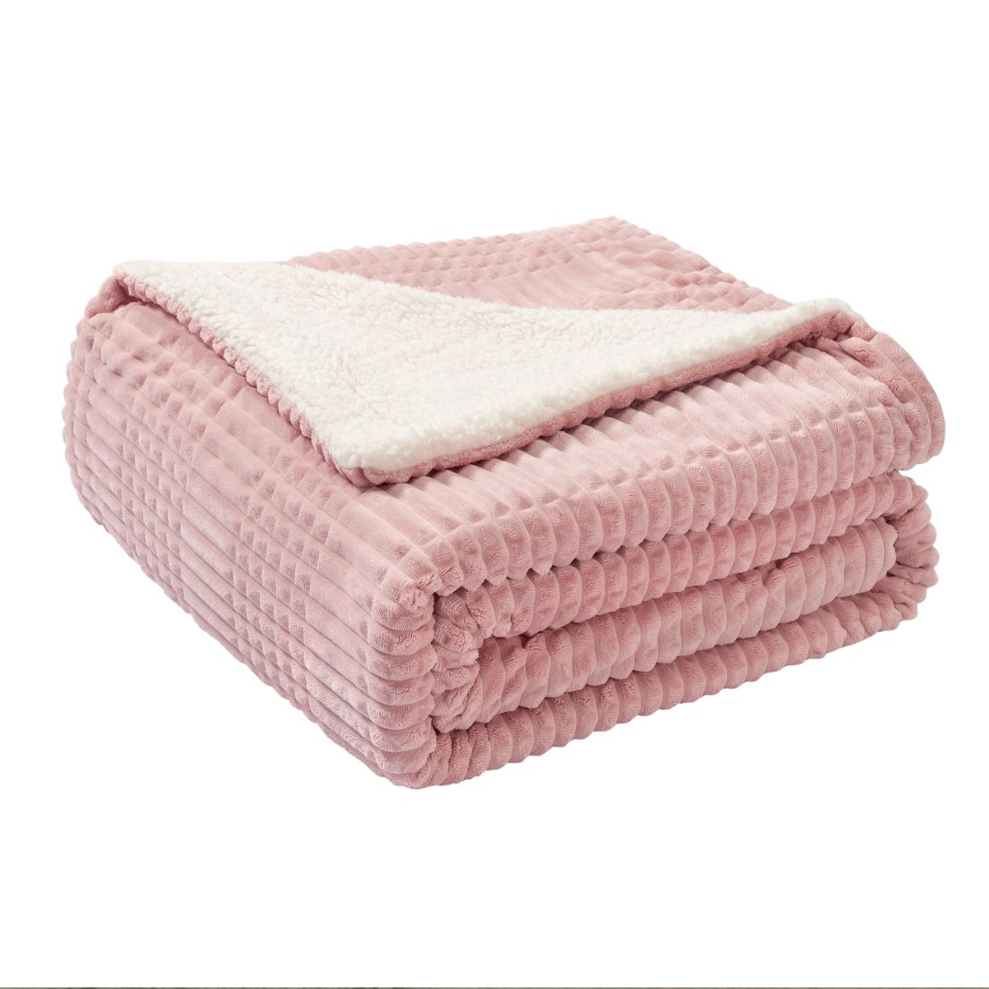 Ridgeline Sherpa Fleece Deken - Oud roze - Bedworld B.V.