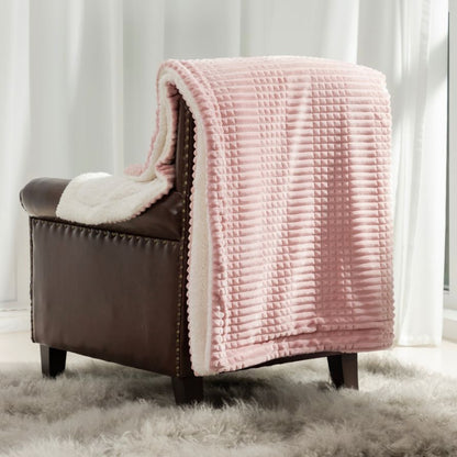 Ridgeline Sherpa Fleece Deken - Oud roze - Bedworld B.V.