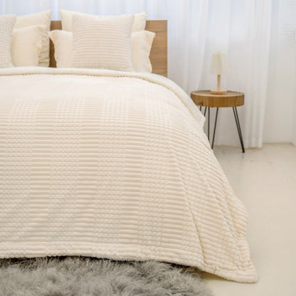 Ridgeline Sherpa Fleece Deken - Crème - Bedworld B.V.