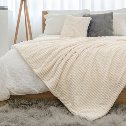 Ridgeline Sherpa Fleece Deken - Crème - Bedworld B.V.