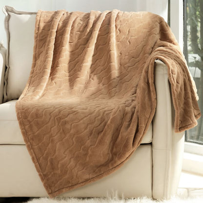Cozy Bliss Luxury Milky Pluche Plaid - Lichtbruin - Bedworld B.V.