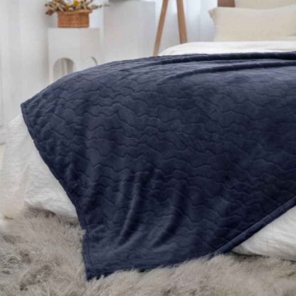 Cozy Bliss Luxury Milky Pluche Plaid - Marine blauw