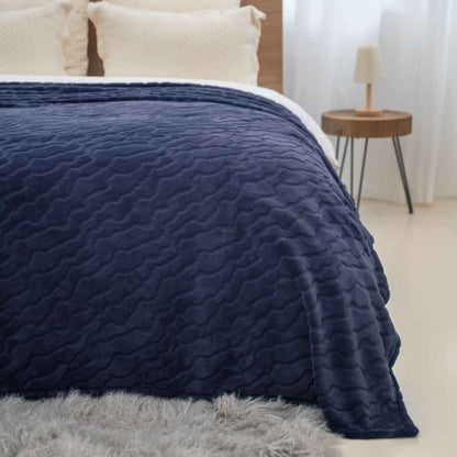 Cozy Bliss Luxury Milky Pluche Plaid - Marine blauw