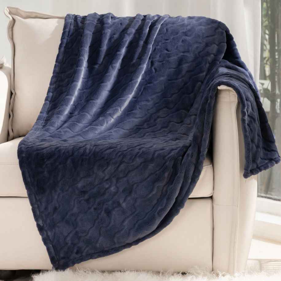 Cozy Bliss Luxury Milky Pluche Plaid - Marine blauw