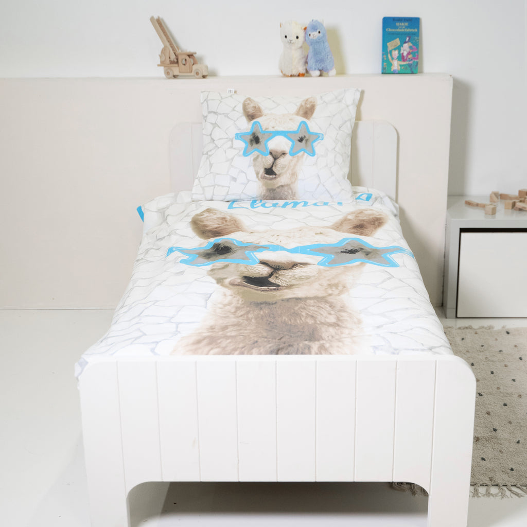 No Drama Llama Wit Dekbedovertrek - Bedworld B.V.
