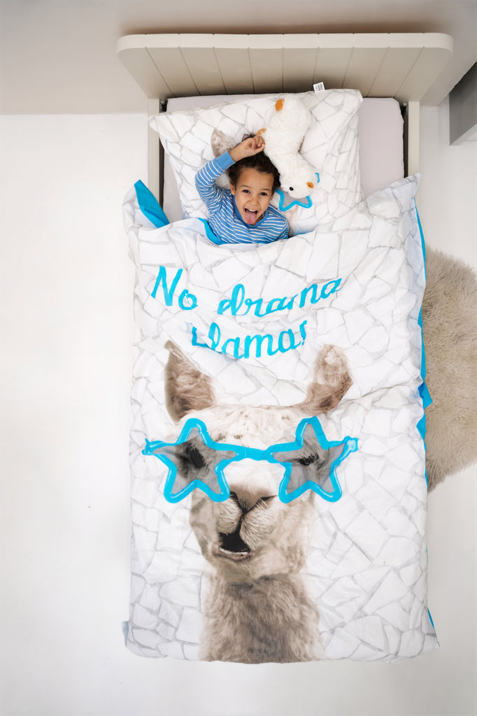 No Drama Llama Wit Dekbedovertrek - Bedworld B.V.