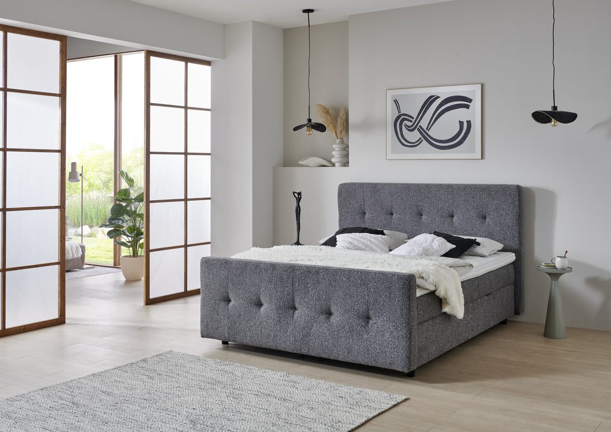 Opbergboxspring Rievierra de Luxe met Voetbord