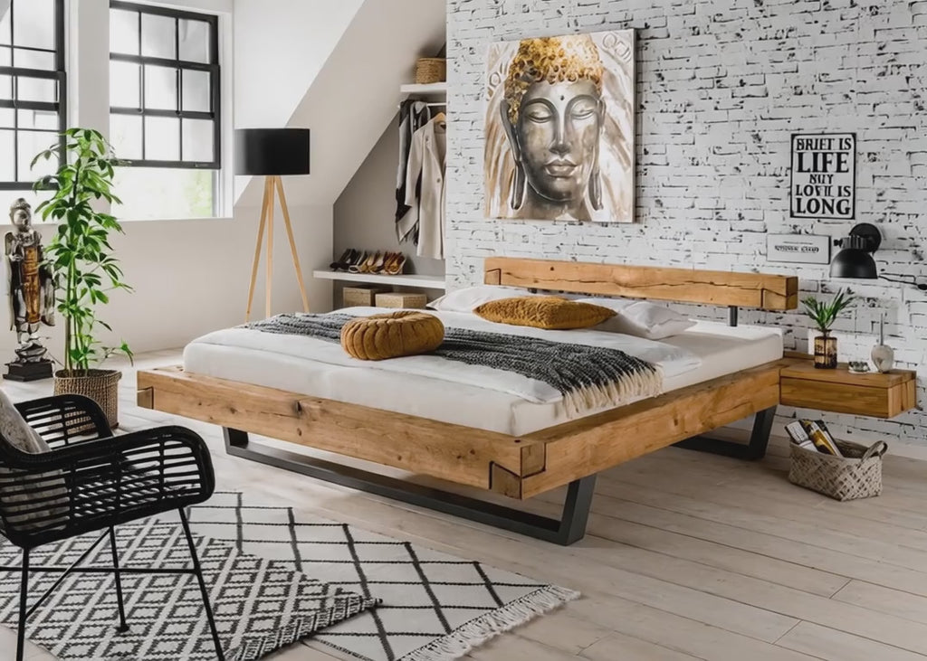 Woodstock Zwevend Balkenbed IV met Hoofdeinde - Stijlvol en Modern Design
