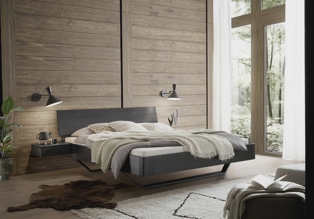 Raven Wood Black Houten Bed