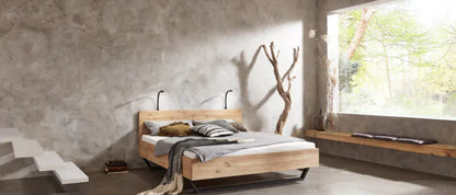 Ledikant Massief Eiken Rough - Bedworld B.V.