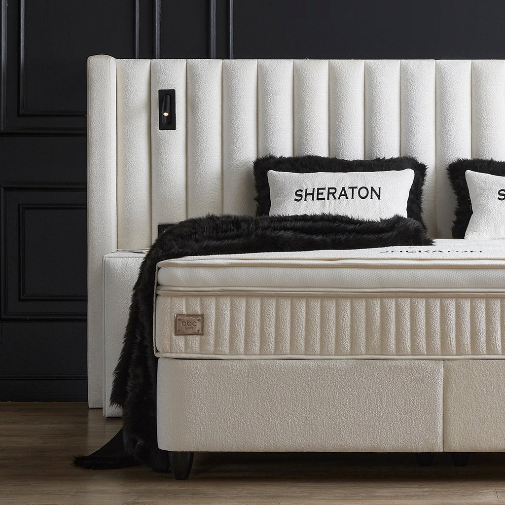 Opberg Boxspring Sherathon Wit - Bedworld B.V.