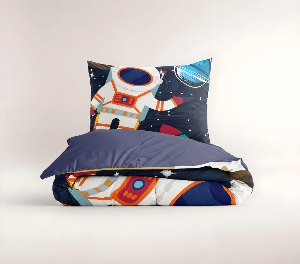 Space man 2 Dekbedovertrek blauw - Bedworld B.V.