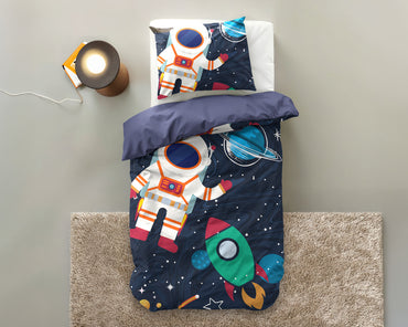 Space man 2 Dekbedovertrek blauw - Bedworld B.V.