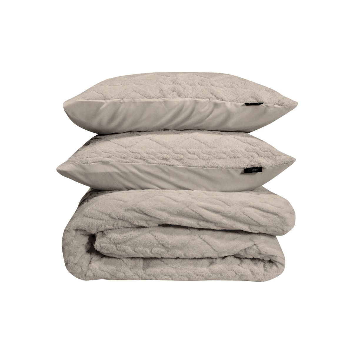 Dekbedovertrekset Jacquard Teddy – Stone - Bedworld B.V.