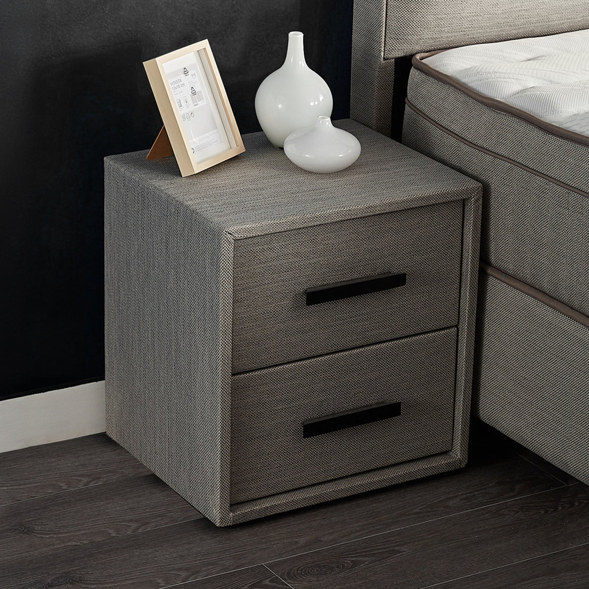 opberg boxspring grijs – Suna - Bedworld B.V.
