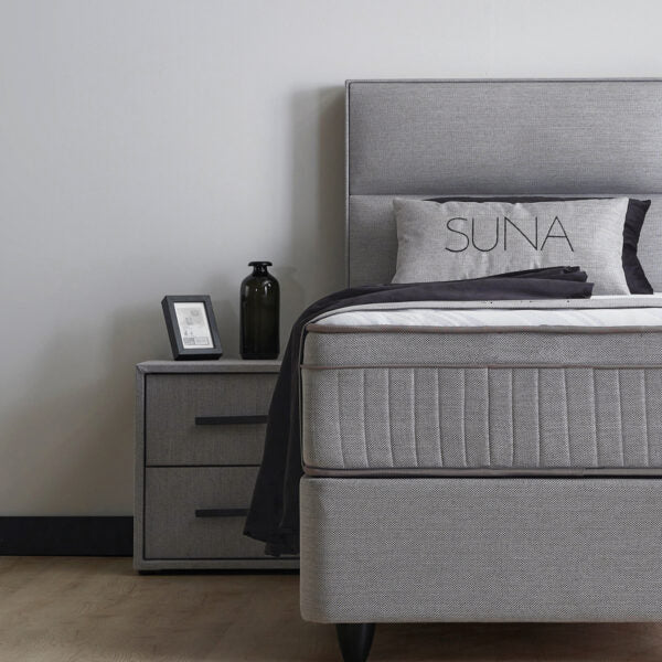 opberg boxspring grijs – Suna - Bedworld B.V.