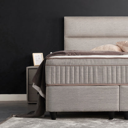 opberg boxspring grijs – Suna - Bedworld B.V.
