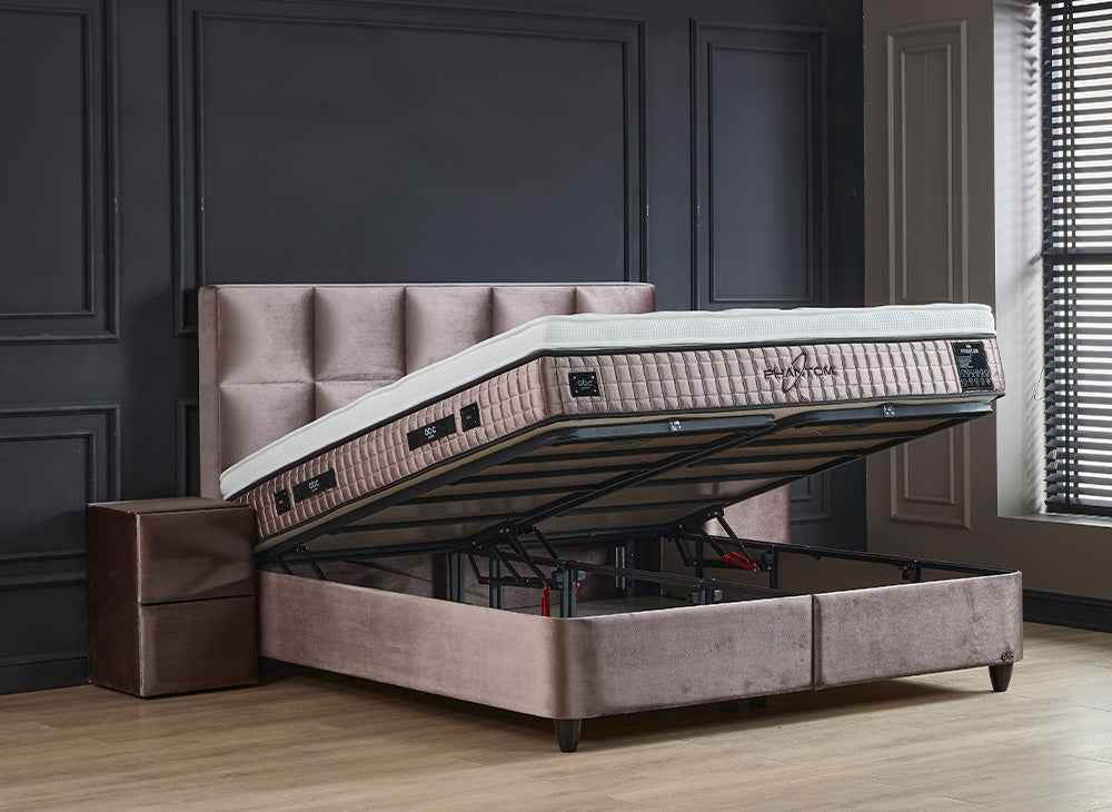 Opberg boxspring Phantom Beige - Bedworld B.V.