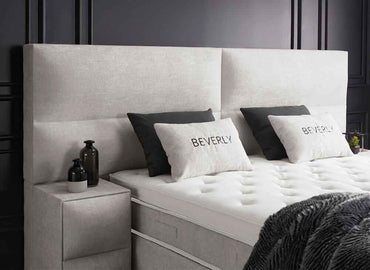 Opberg Boxspring Beverly – Licht beige - Bedworld B.V.