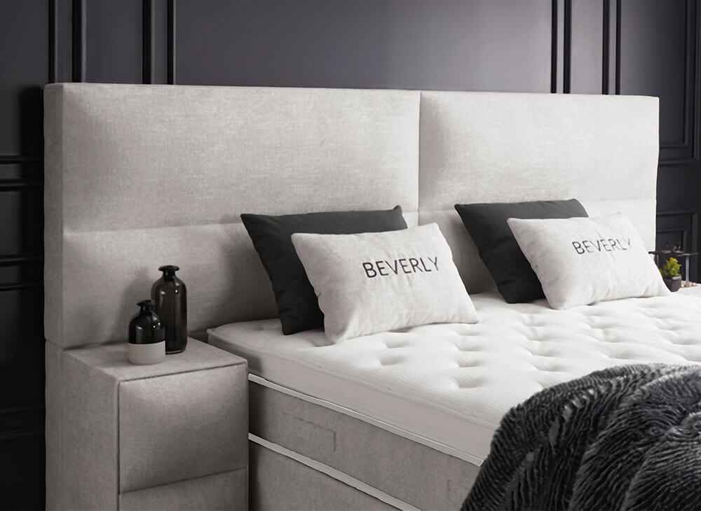Opberg boxspring Beverly Licht Beige - Bedworld B.V.